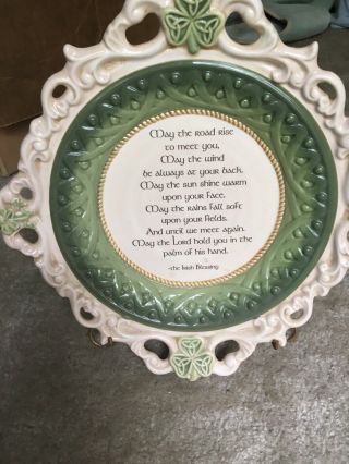 Grasslands Road Celtic Plate An Irish Blessing With Stand