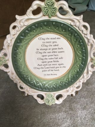 Grasslands Road Celtic Plate An Irish Blessing with stand 2