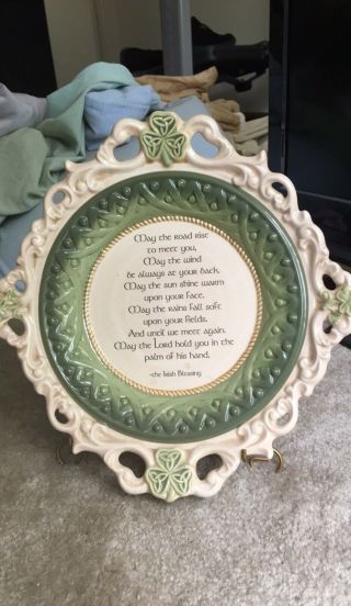 Grasslands Road Celtic Plate An Irish Blessing with stand 3