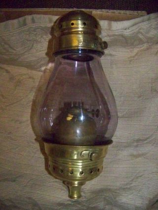 All Brass 19th Century Railroad Locomotive Cab Gauge Lamp
