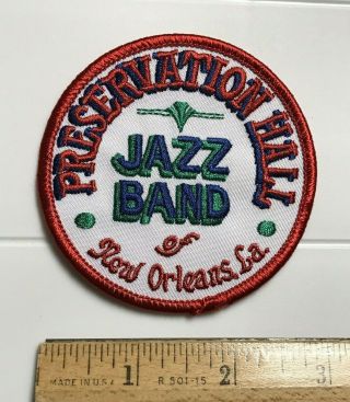 Preservation Hall Of Orleans Jazz Band Louisiana La Round Embroidered Patch