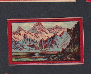 Old Matchbox Label Glazed Austria Bn68113 Mountain