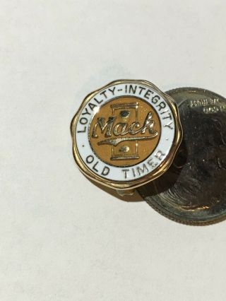 Vintage Mack Truck Service Pin - Old Timer - 10k Solid Gold - Rare Find