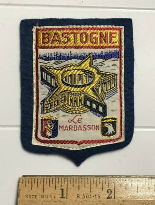 Le Mardasson Bastogne Wwii Battle Of The Bulge Memorial Woven Felt Patch Badge