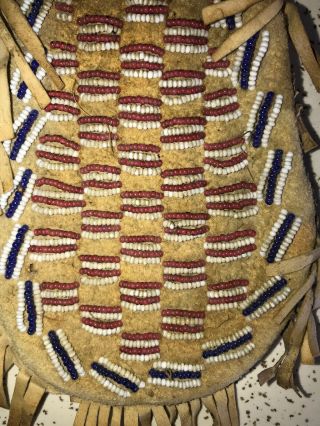 Early 1900s Native American Indian Small Beaded Pouch / Beaded Bag