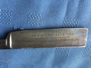 Geo.  Wostenholm Vintage Straight Razor (Pipe Brand) 5/8 Blade W/Case Sheffield 3