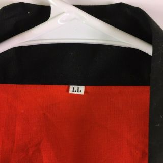 Mens L Kimono Kokutaiji School Red Black 3/4 Sleeve 2
