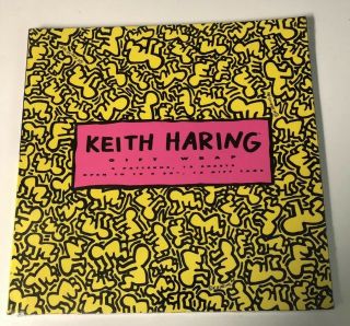 Vintage Keith Haring Gift Wrap 1992 12 Sheets 4 Patterns & Gift Cards