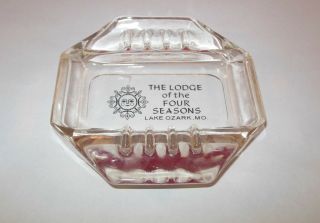 2a Vintage Ashtray The Lodge Of The Four Seasons Lake Ozark,  Mo With Logo Glass