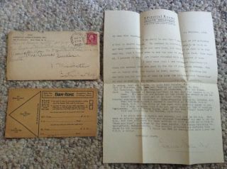 1923 Letter Doctor Eleanor Mellen American Agriculturist Inc.