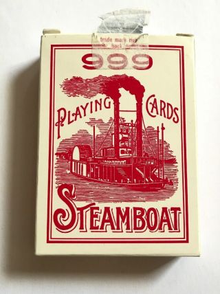 Vintage Steamboat 999 Red Playing Cards