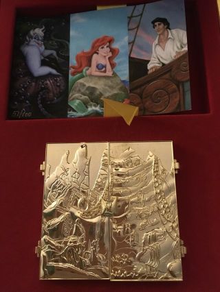 Disney ACME Jumbo Pin Triptych LE 100 The Little Mermaid w/ Lithograph 5