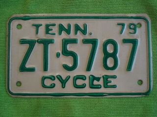 1979 Tennessee Motorcycle License Plate Zt 5787