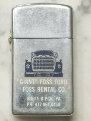 Vintage Giant Foss Ford Truck Rental Pittsburgh Pa Cigarette Park Lighter