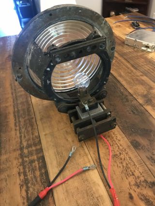 Antique Railroad Signal Fully Functional With 3 Glass Corning Lenses