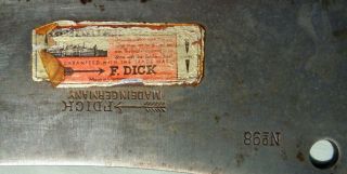 Huge Old F.  Dick Germany No.  98 Butcher ' s Cleaver 2X71 5