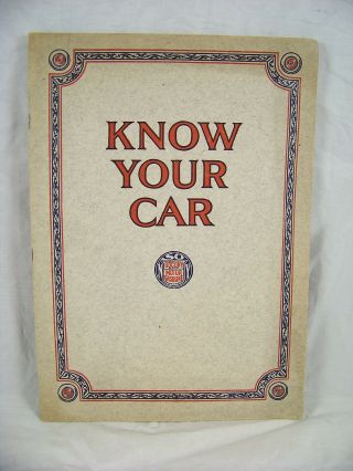 1927 Socony Oil Know Your Car Booklet Primer Of Automobile Lubrication