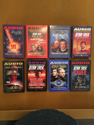 8 Star Trek Audiobooks,  Vg