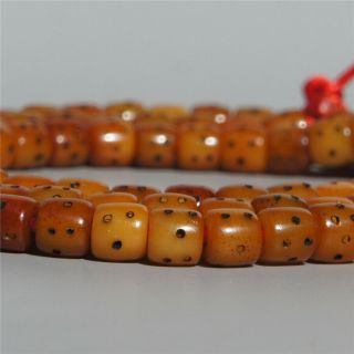 8×7mm Tibetan Old Deer Bone Prayer Beads 108 Bucket Bead Lucky Hand String 2