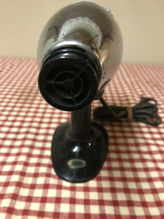 Vintage Chrome Oster Airjet Electric Hair Dryer On Stand Model 202 3