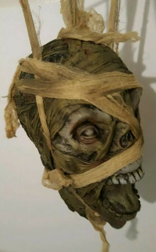 Halloween Mummy Head Prop Silicon Decoration Full Size