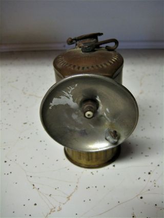 Vintage Brass Coal Miners Carbide Lamp Lantern