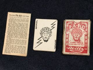 Rare Vintage 1927 Fa - Ko Magic Deck Of Playing Cards By S.  W.  Reilly Columbus Ohio