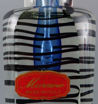Vintage Mid - 20thC Italian Murano Art Glass Perfume Bottle Vase Controlled Bubble 3