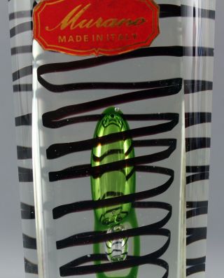 Vintage Mid - 20thC Italian Murano Art Glass Perfume Bottle Vase Controlled Bubble 4