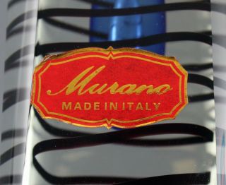 Vintage Mid - 20thC Italian Murano Art Glass Perfume Bottle Vase Controlled Bubble 6