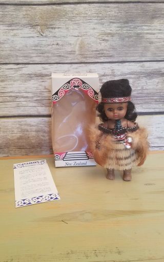Parrs Handcraft Zealand Souvenirs Maori Tribe Doll Vintage - 7 "