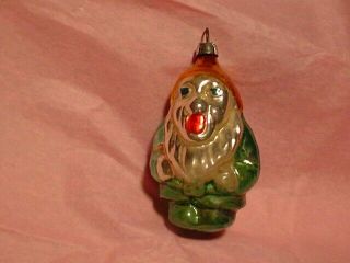 Antique Snow White Dwarf Christmas Tree Ornament Glass German 3 " Elf Vintage