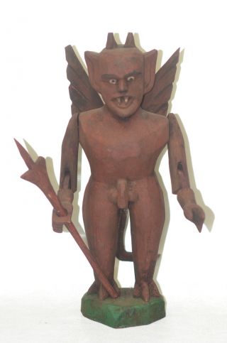 Devil Sculpture =guatemalan Folk Art