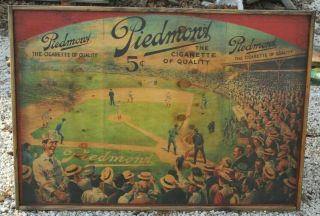 Antique Style Piedmont Tobacco Baseball Wood Printed Sign 12x24
