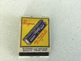 Vtge Full Matchbook,  Blatz Gum Prohibition Era,  Nmint & Rare