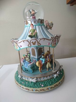 (uk) World Of Disney Carousel Deluxe Musical Snow Globe - Out Of Production