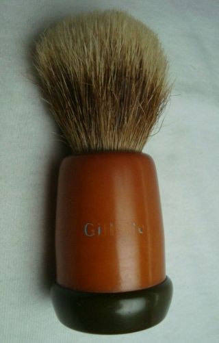 Gillette Sterilized Pure Badger Vintage Mastic Made Shaving Brush England