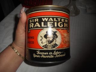 Vintage Sir Walter Raleigh Tabacco Can