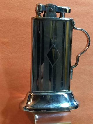 Ronson’s Tabourette Automatic Table Lighter - 1927 Art Deco Engine Turned
