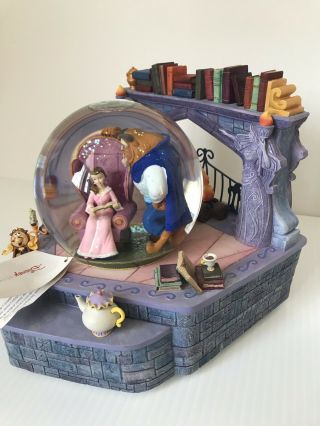 Disney Beauty And The Beast Snow Globe " Musical " Beauty And The Beast "