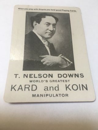 T.  Nelson Downs Playing Card