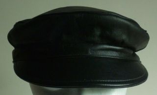 Men,  S Vintage Harley Davidson Licensed Black Leather Bikers Hat