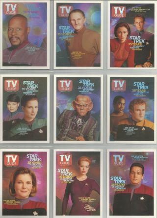 Star Trek Celebrating 40 Years - " Tv Guide Covers " 17 Card Chase Set Tv1 - 17