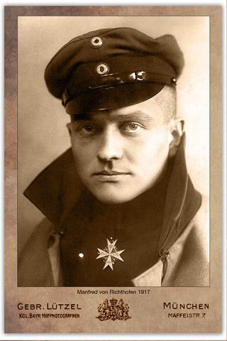 Manfred Von Richthofen The Red Baron German Wwi Flying Ace 1917 Aviation Cdv Rp