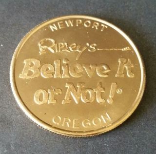 Bigfoot Token Sasquatch Yeti Coin Ripleys Believe It or Not Newport Oregon 2