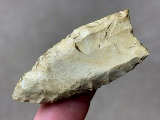 Exceptional Paleo Clovis Point Logan Co. ,  Il.  Authentic Arrowhead Artifact R19