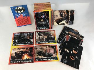 Batman Returns (topps/1992) Complete Movie Trading Card Set,  Stadium Club Subset