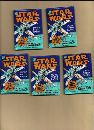 (5) 1977 Topps Star Wars 5th Series Wax Packs