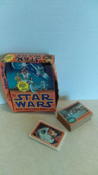 Vintage 1977 Topps Star Wars Series 5 Orange Bubble Gum Card Set & Wax Box