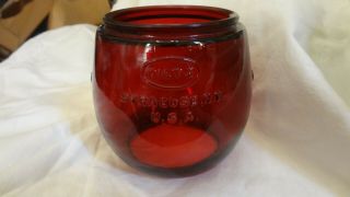 Vintage Dietz Little Wizard Ruby Red Loc - Nob Glass Globe Lantern